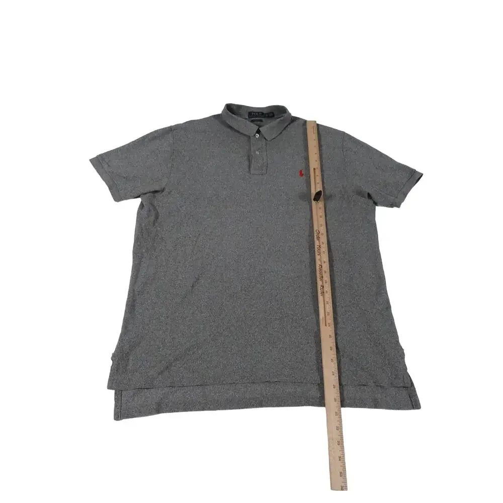 Ralph Lauren Cotton Gray Red Pony Golf Polo Shirt Men's Classic Fit XL